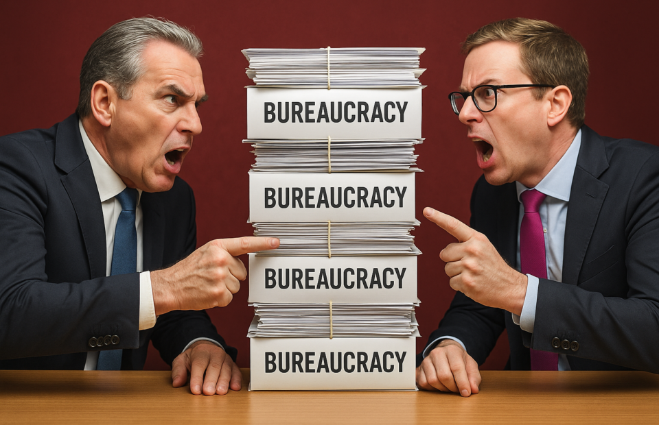 Titelbild zu „Bürokratie-Alarm! FPÖ und NEOS im hitzigen Schlagabtausch – Ist die Wirtschaft in Gefahr?“